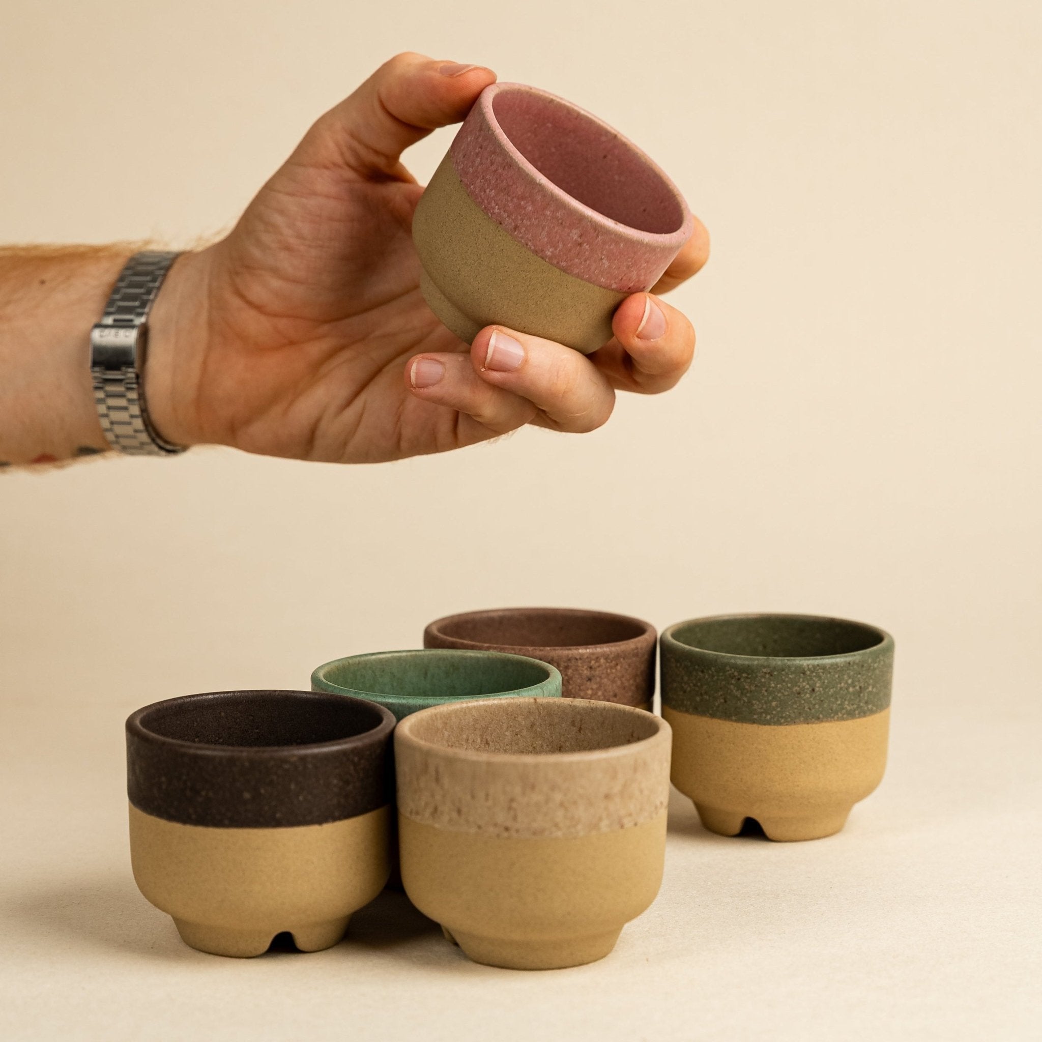 Colorful Espresso/Cortado 6-Piece Set – Saturn Series - Ceramora Espresso Cups