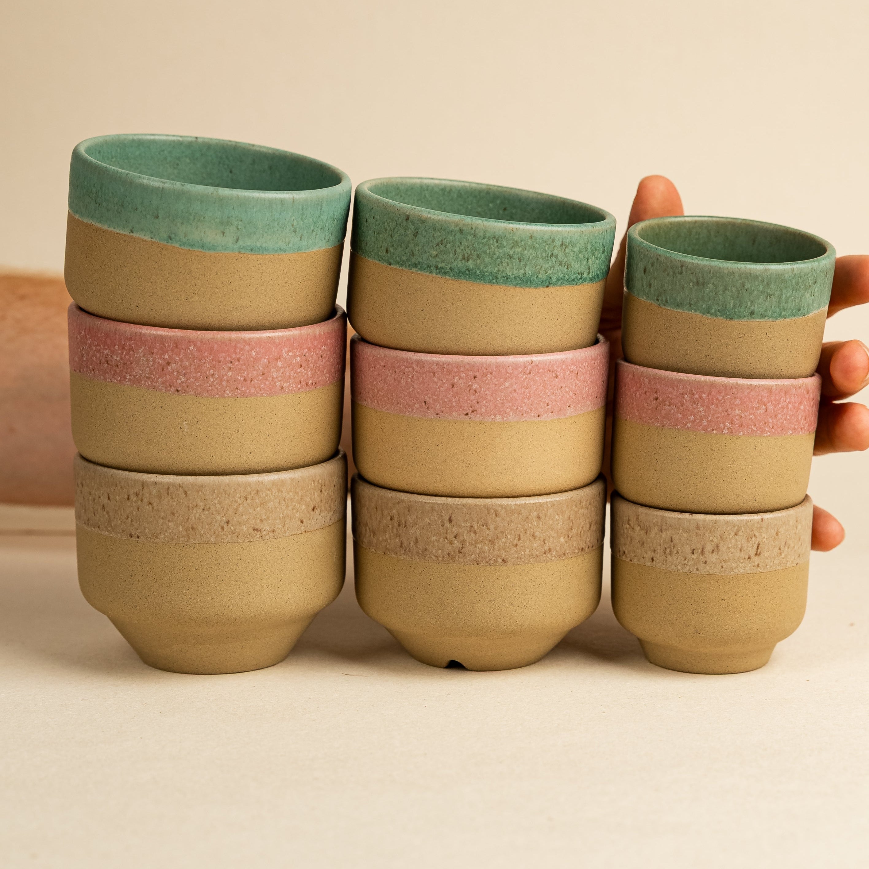 Three-Size Set – Saturn Series (9 Pieces) - Ceramora Espresso Cups