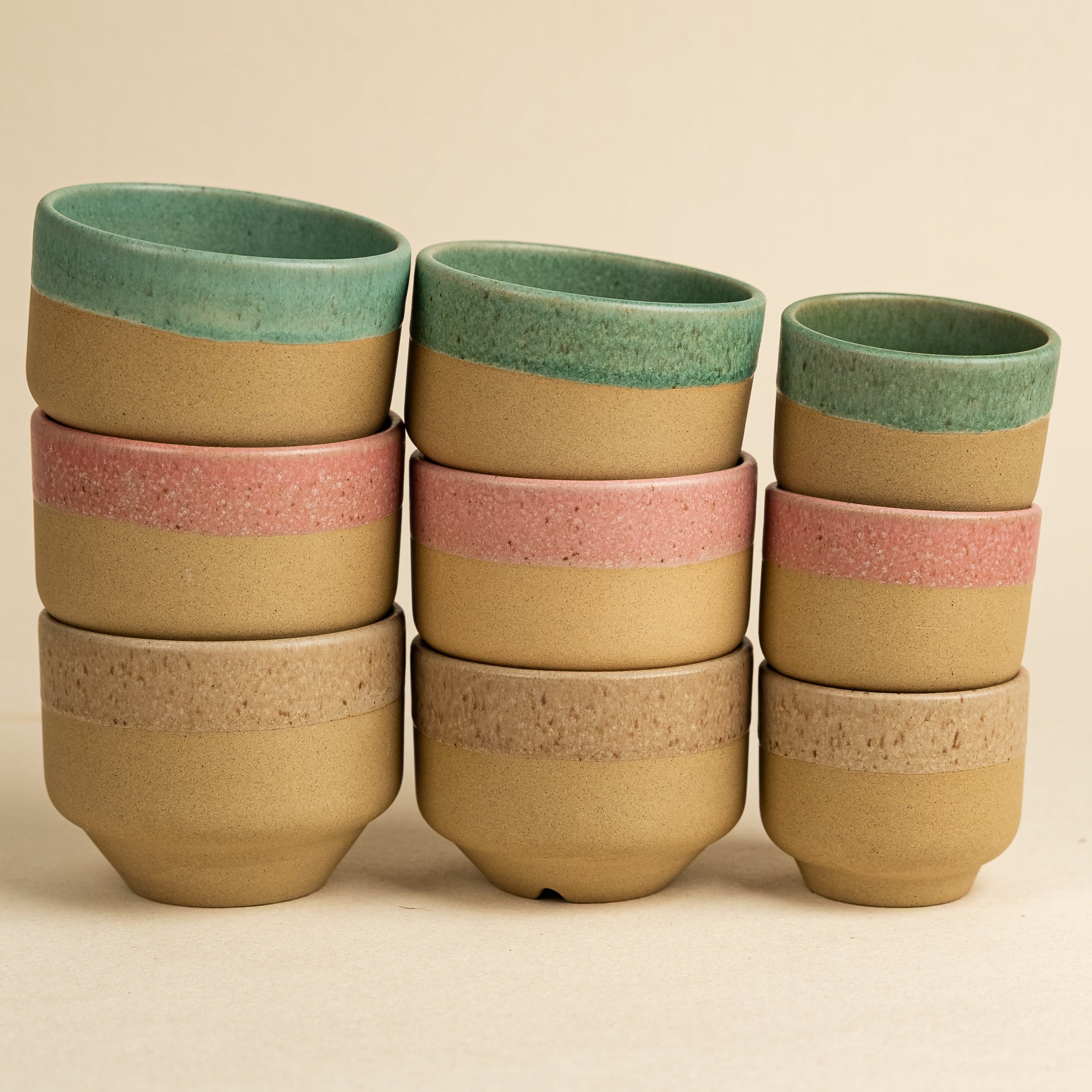 Three-Size Set – Saturn Series (9 Pieces) - Ceramora Espresso Cups