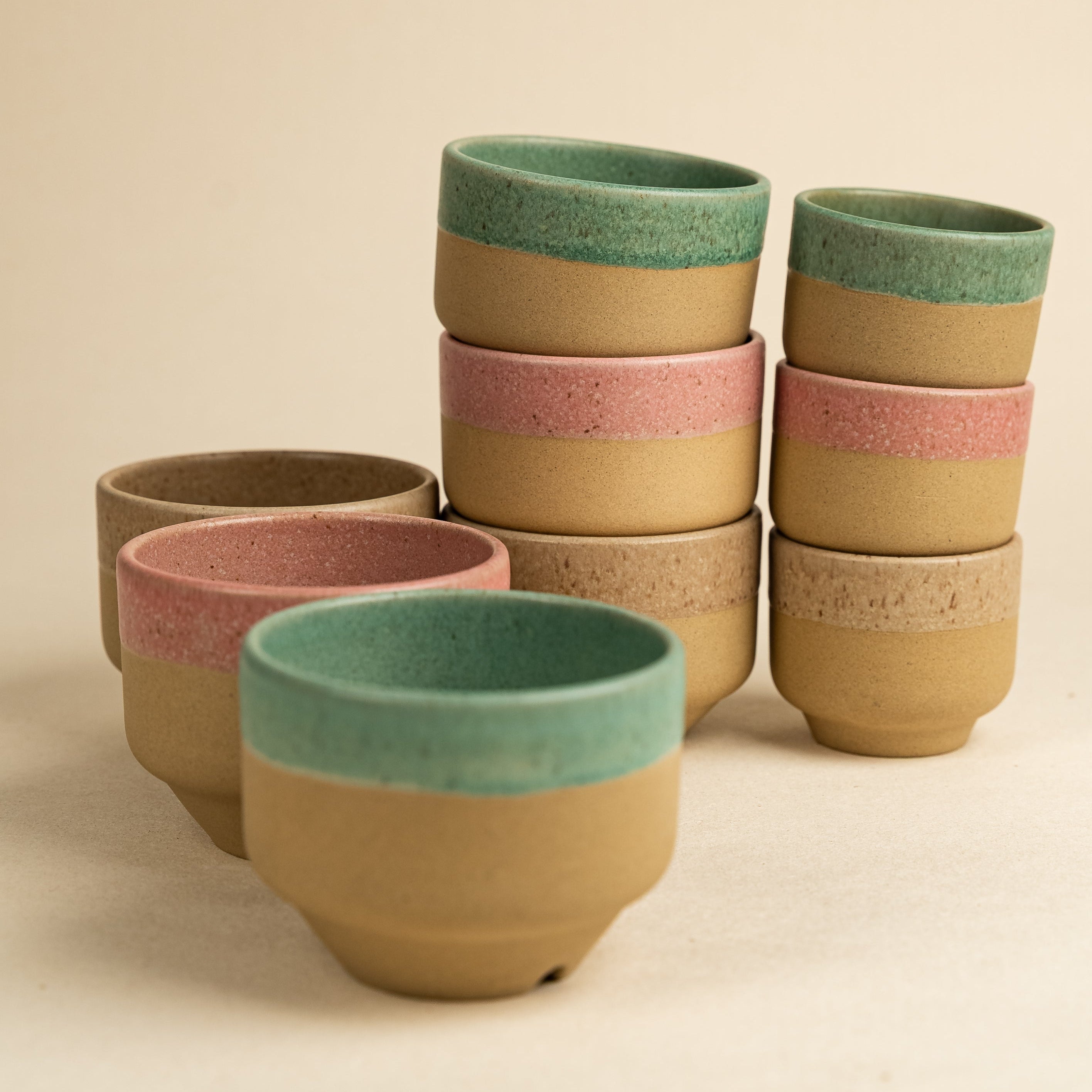 Three-Size Set – Saturn Series (9 Pieces) - Ceramora Espresso Cups