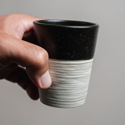 Black and White Cortado Cup 4.2 oz - Ceramica De Meles