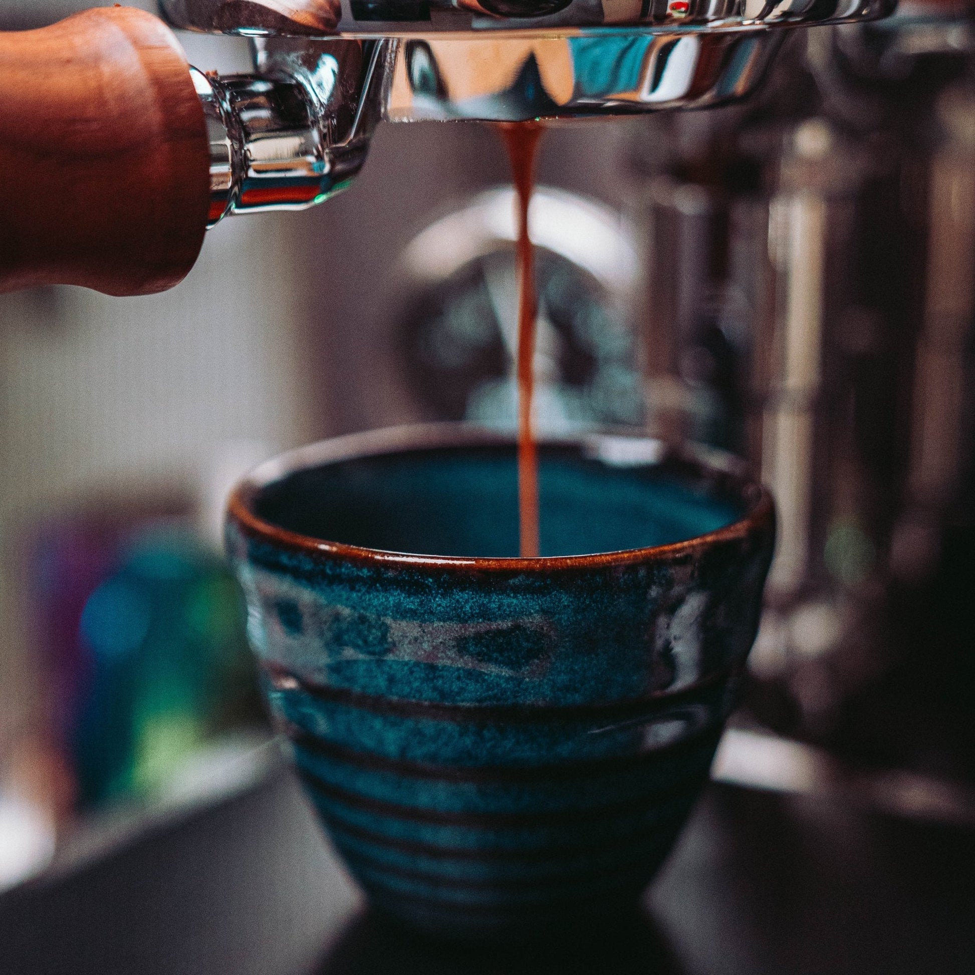 Blue Cortado Ceramic Cup 3.7 oz - Ceramica De Meles