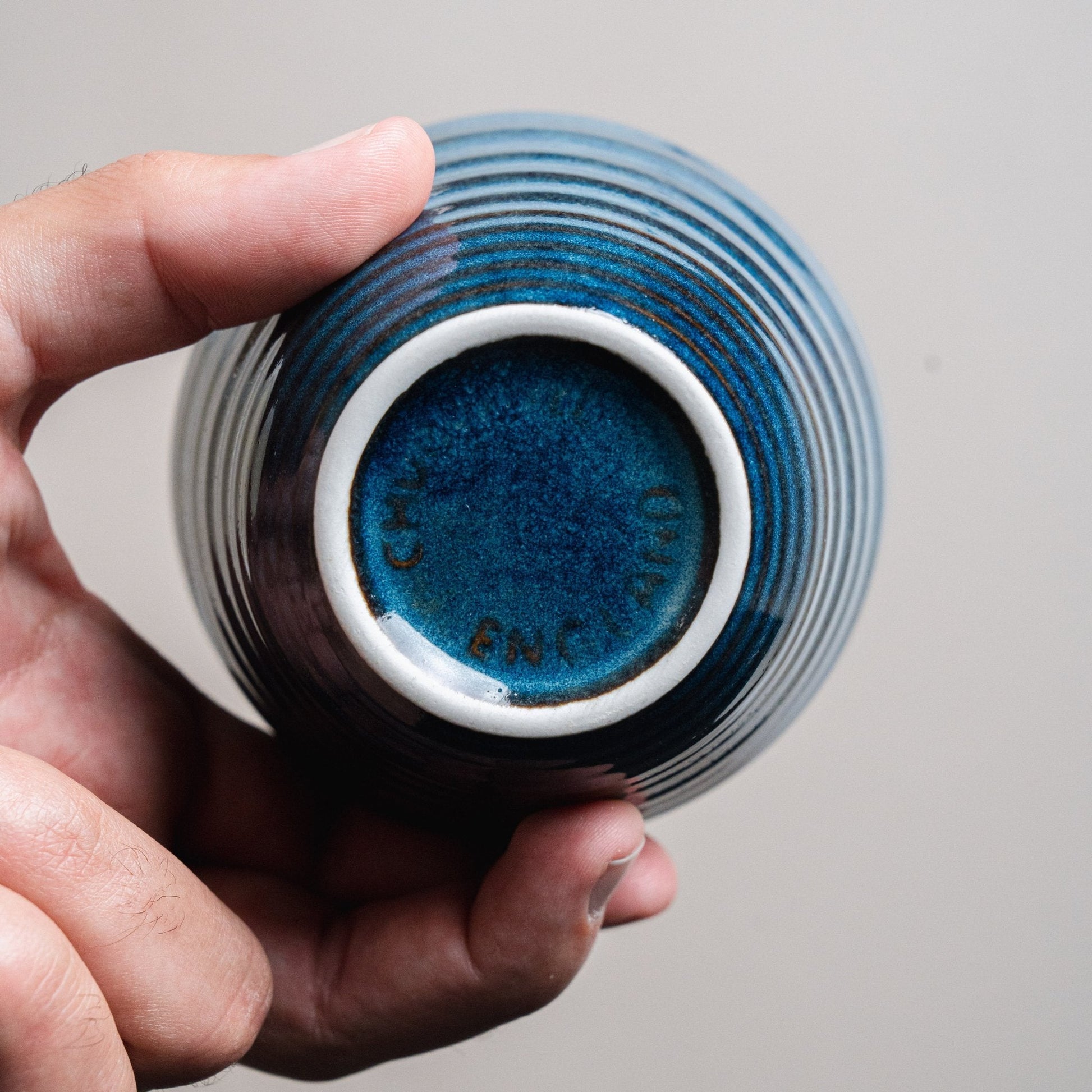 Blue Cortado Ceramic Cup 3.7 oz - Ceramica De Meles