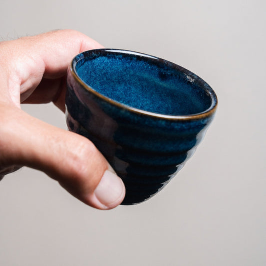 Blue Cortado Ceramic Cup 3.7 oz - Ceramica De Meles