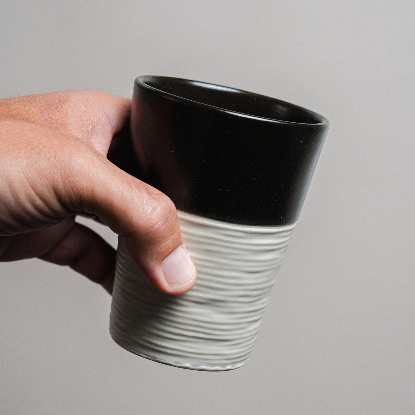 Ceramic Latte Cup - Wave Series 9.1 oz - Ceramica De Meles