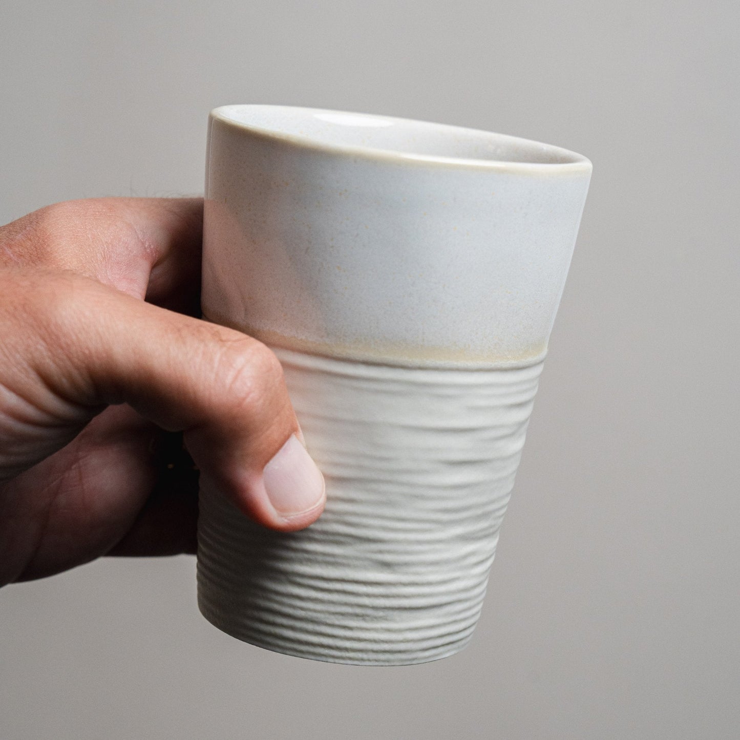 Ceramic Latte Cup - Wave Series 9.1 oz - Ceramica De Meles