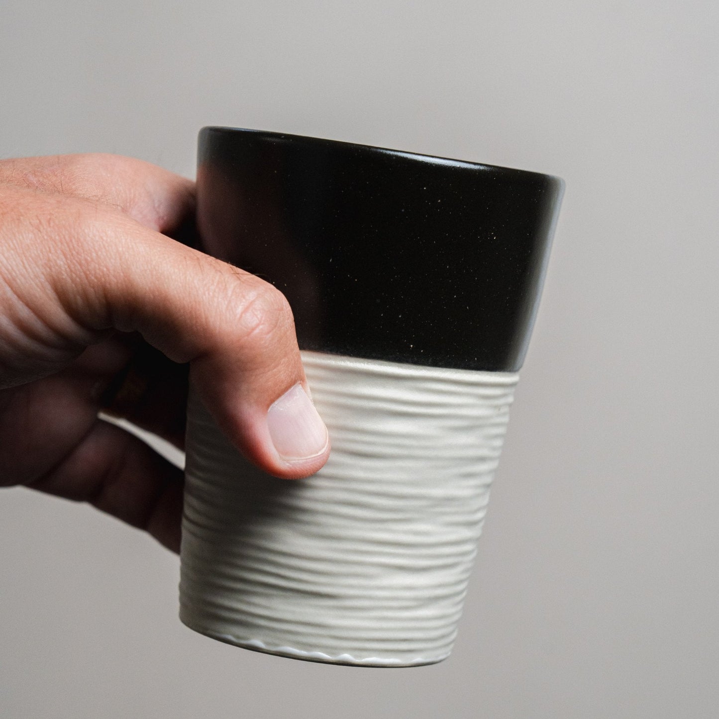Ceramic Latte Cup - Wave Series 9.1 oz - Ceramica De Meles