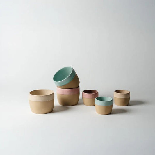 Coffee Cup Set – 6 - Pack (7.8 oz and 2.7 oz) - Ceramica De Meles