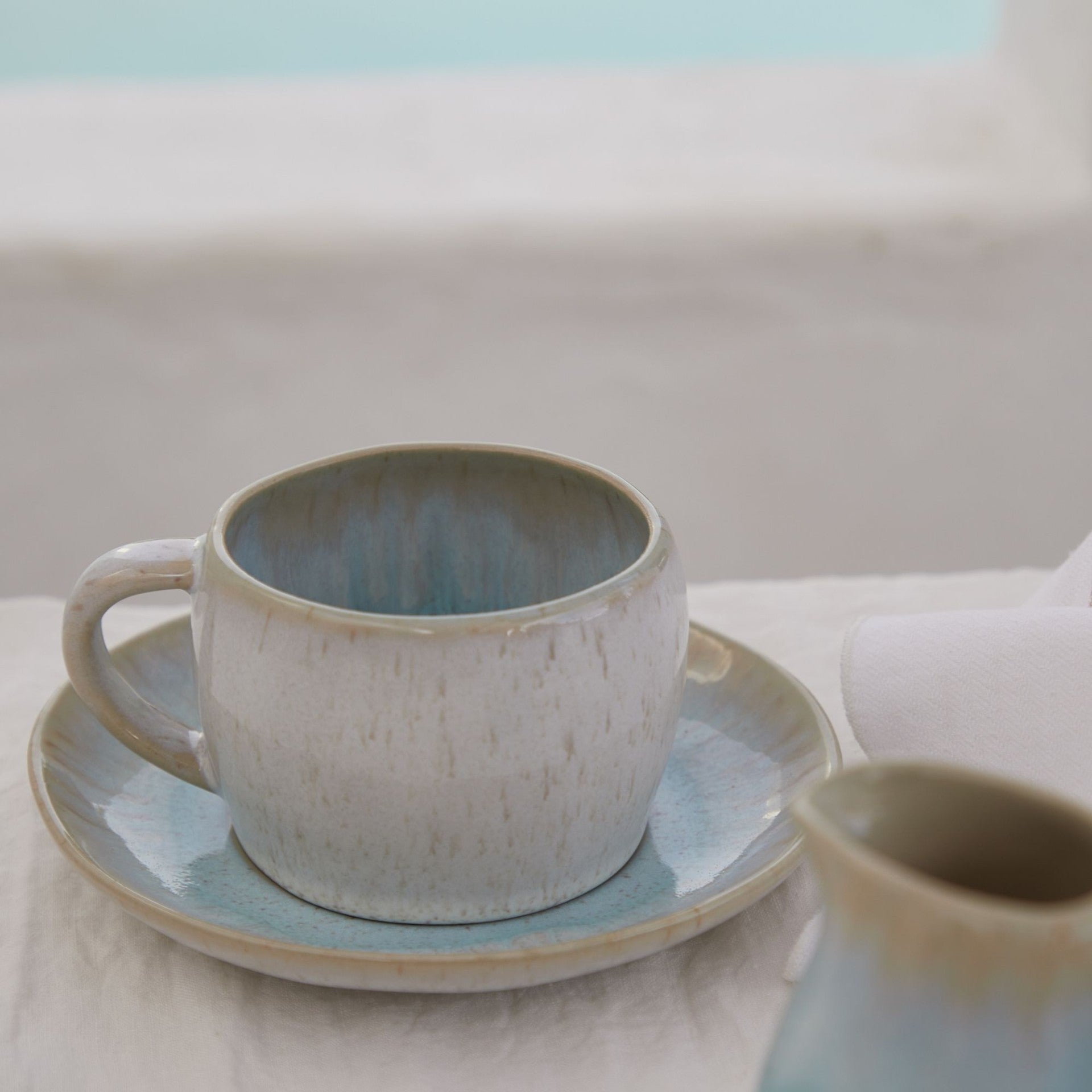 Ocean | Ceramic Cappuccino/Tea Cup – 7.8 oz - Ceramica De Meles