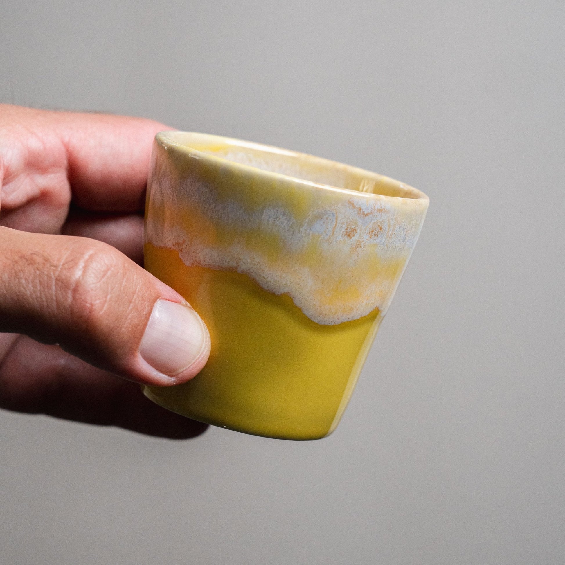 Wooden Box Set of 8 Espresso Cups - Sea Series - Ceramica De Meles